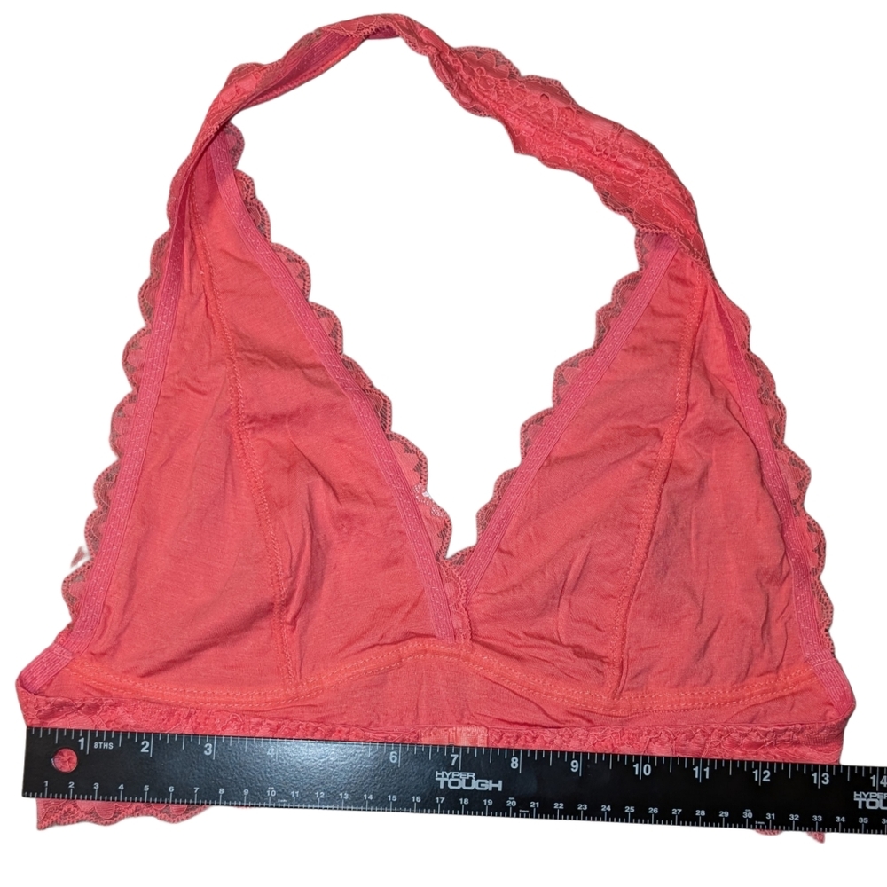 🍂 3/$15 - *NWT* Coral Lace Halter Bralette, Size L - Picture 8 of 9